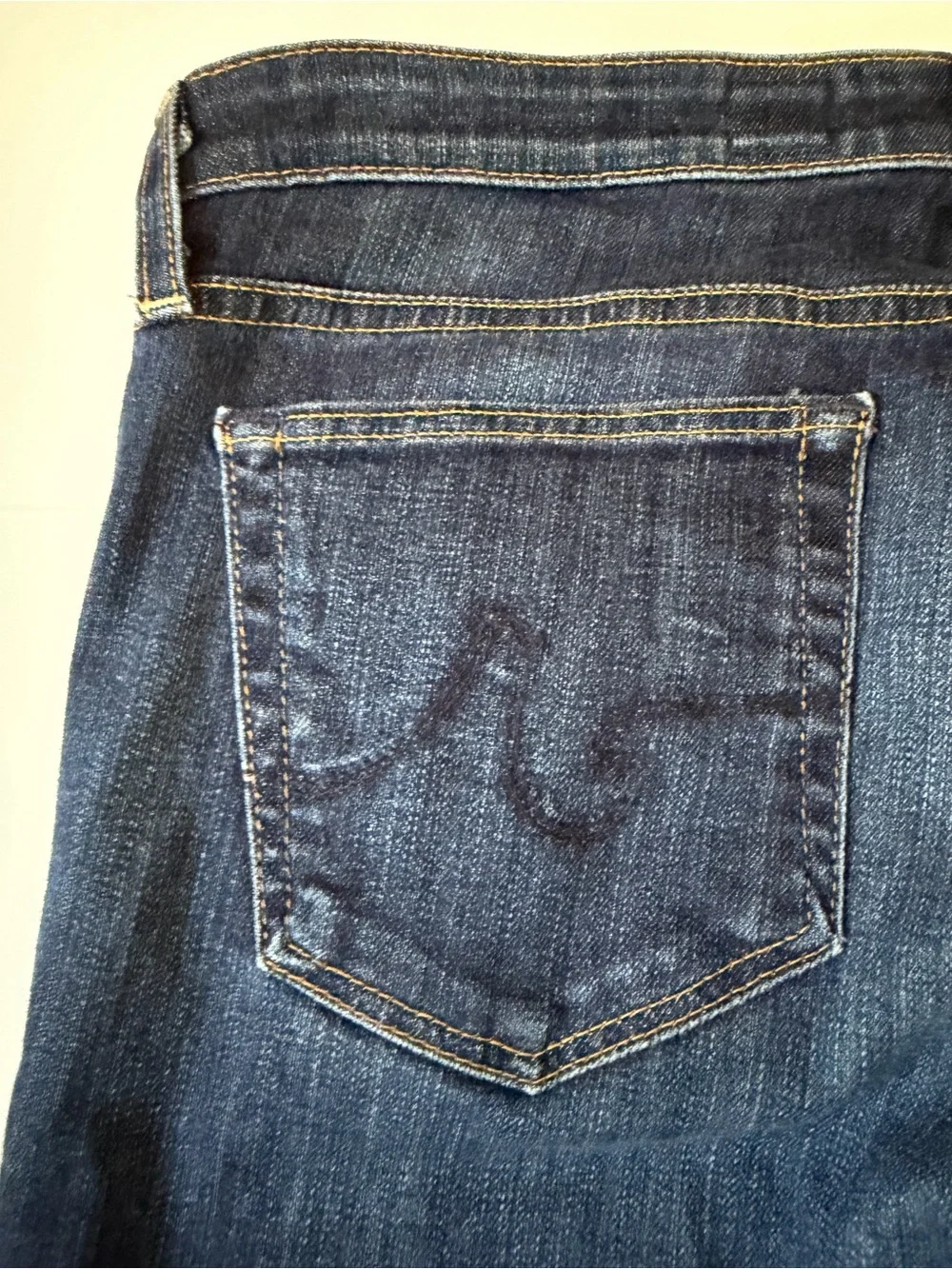 AG Adriano Goldschmied Men's Dark Blue Bootcut Jeans